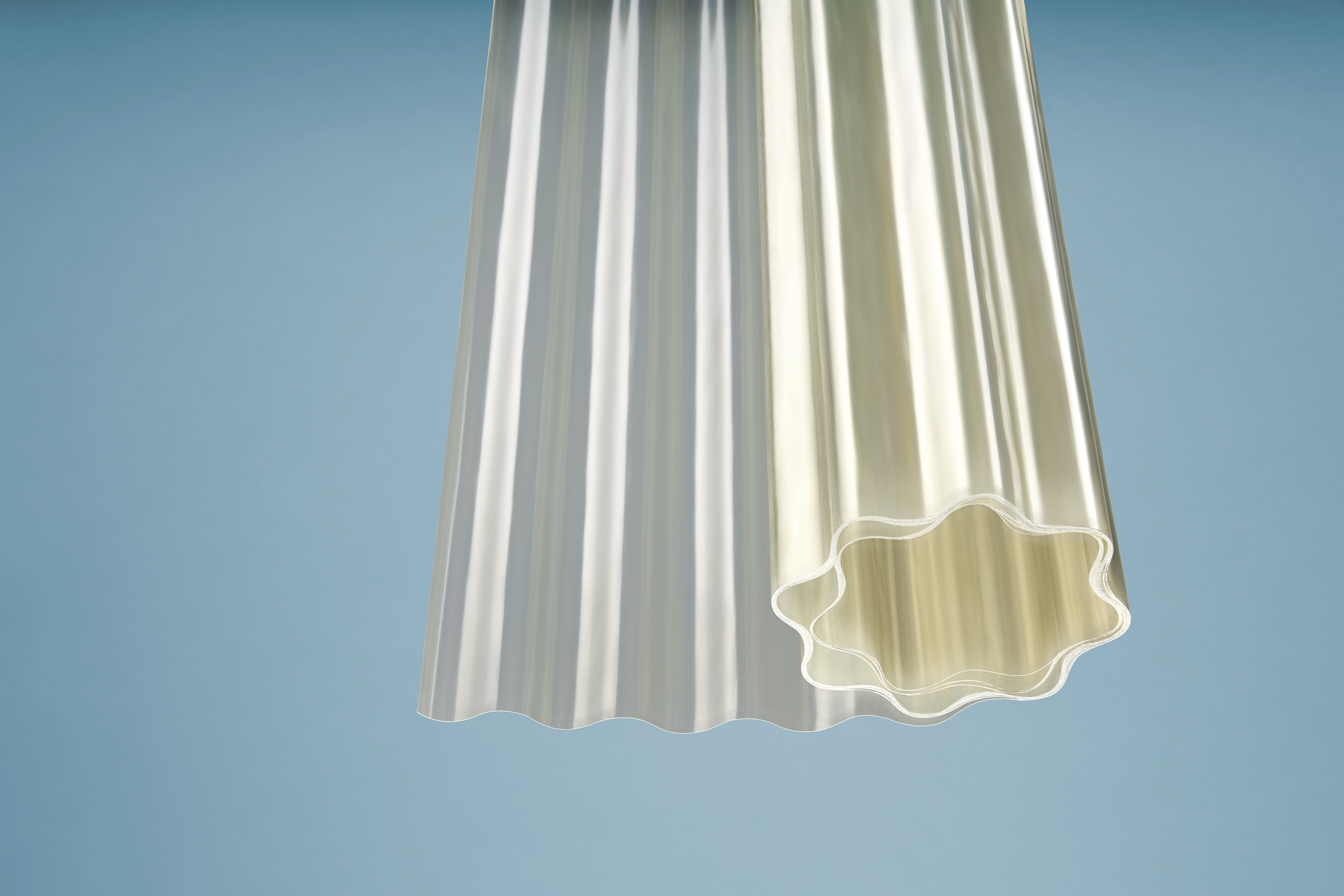 Polyester Lichtwellbahn natur transparent - Langrollen mit 30 lfm.