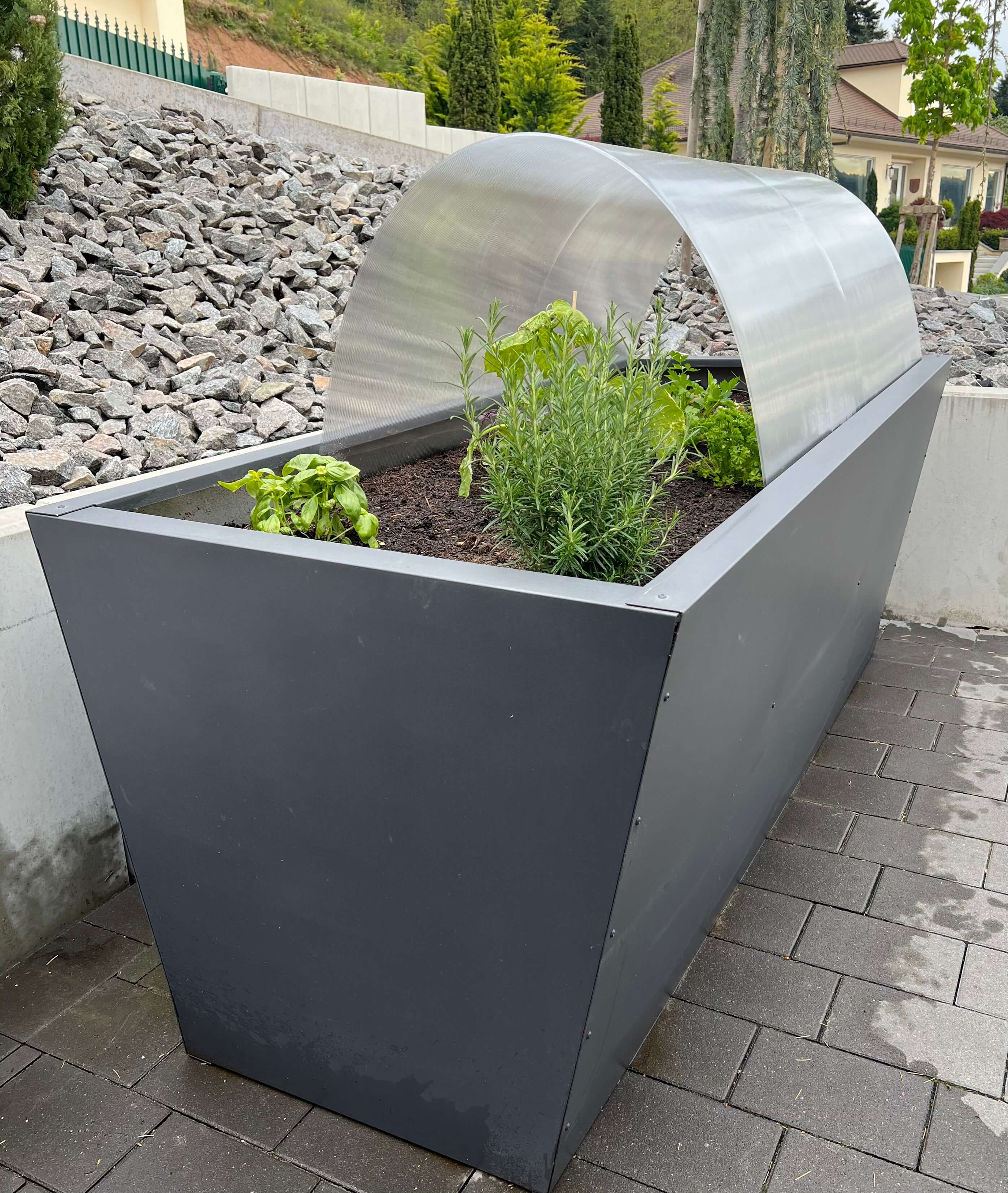 Frühbeethaube Polycarbonat 4,5 mm klar für Hochbeet Valenta