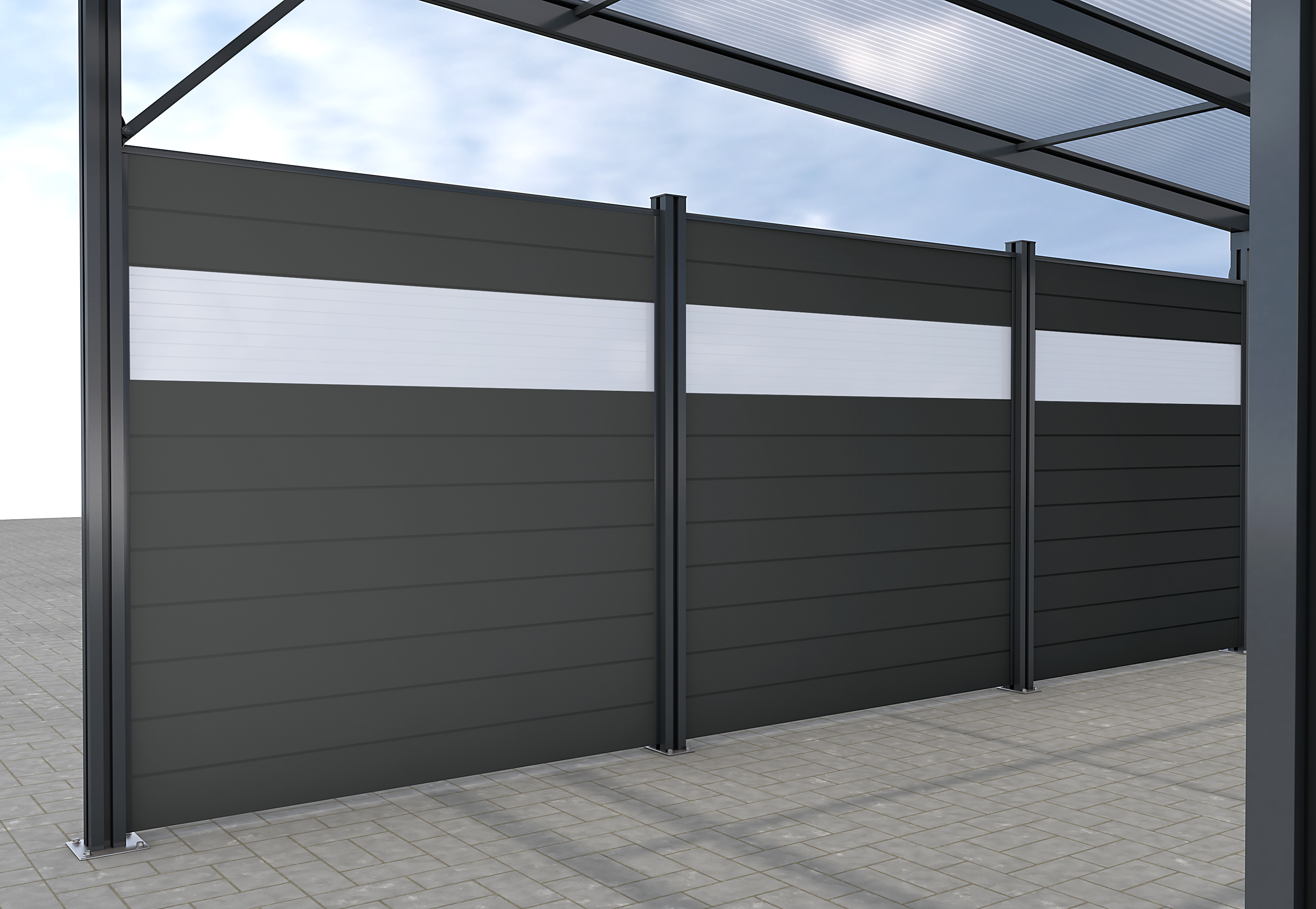 Rückwand für Carport Premium