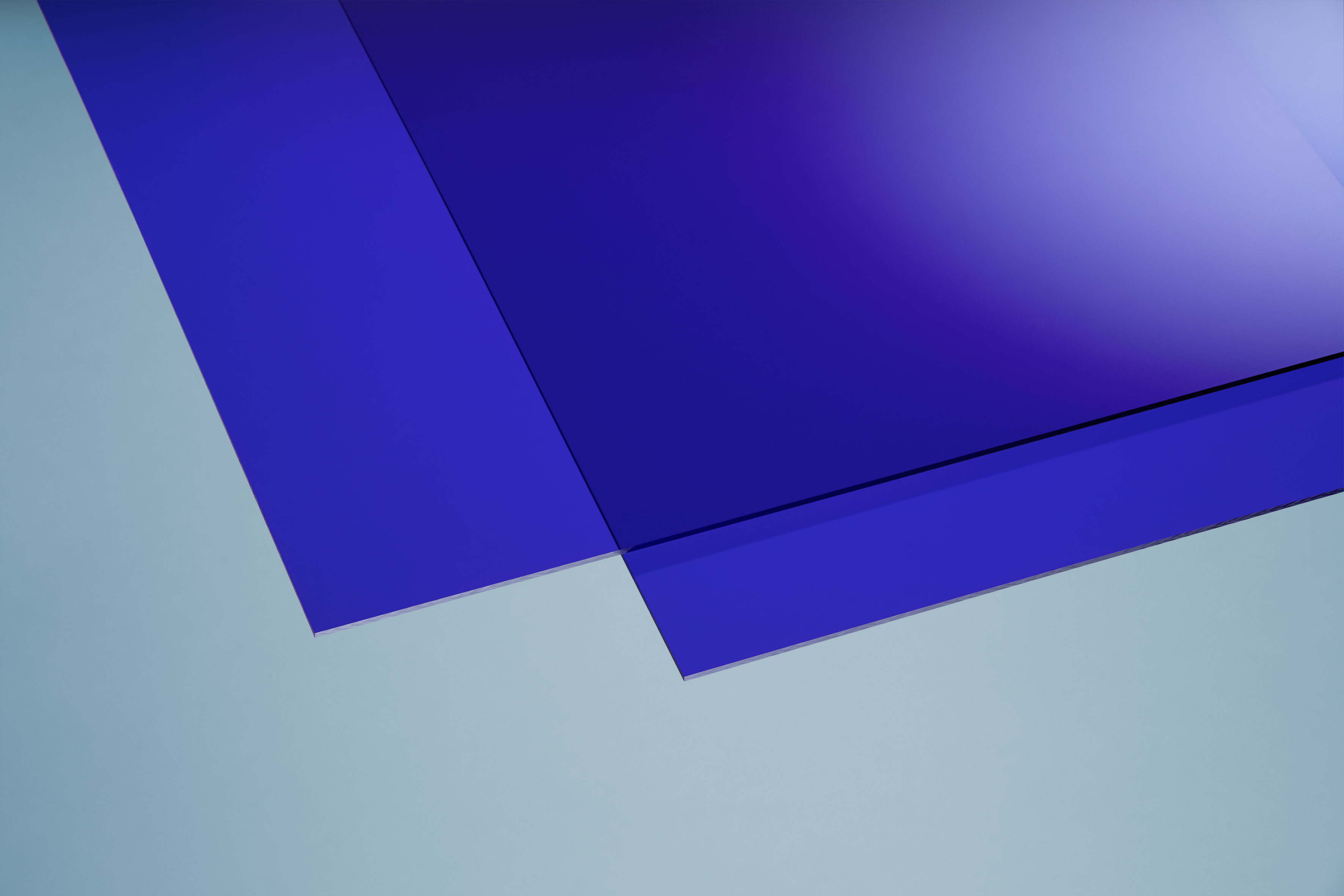 Acrylglas eben glatt blau 3 mm