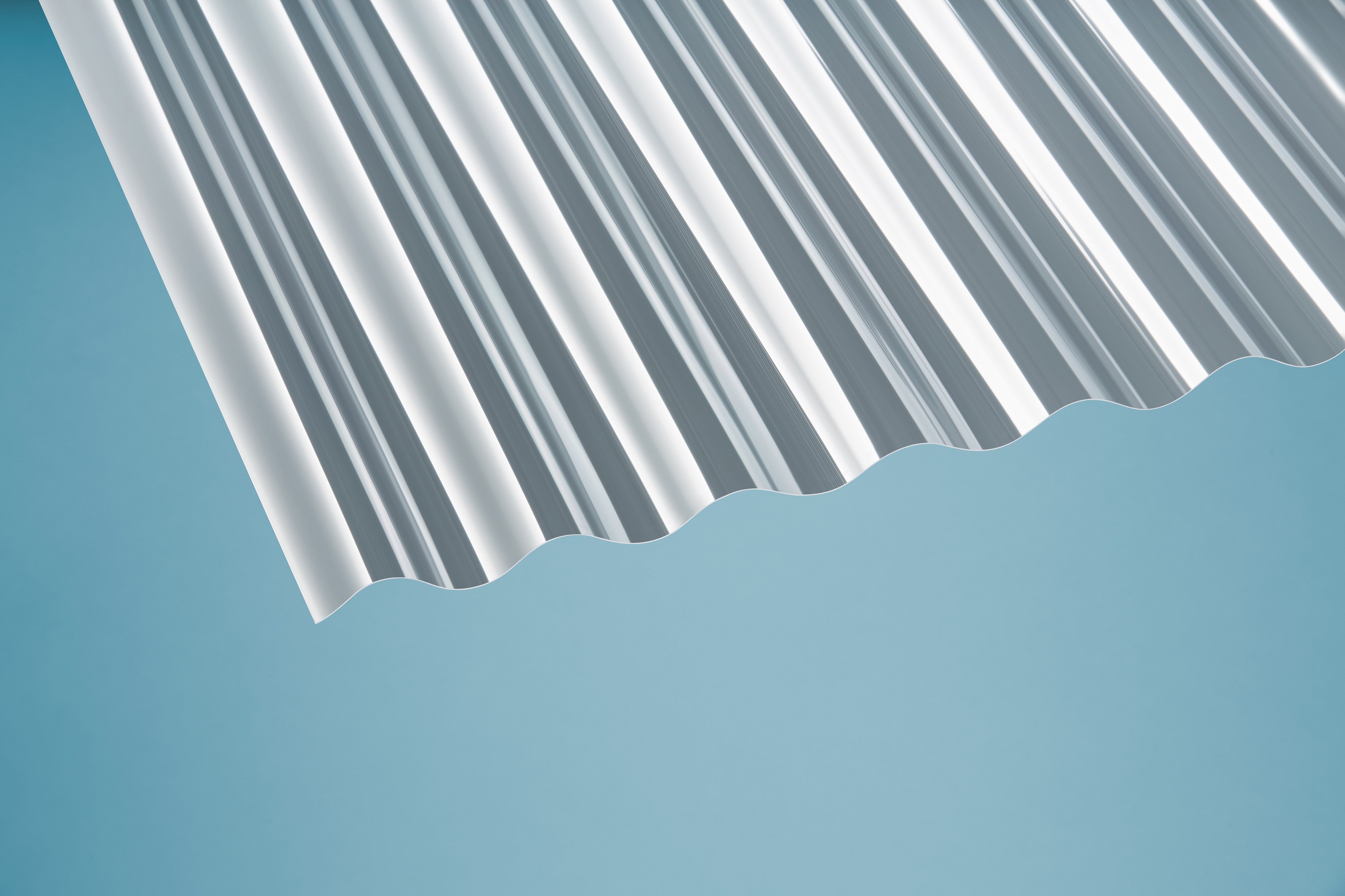 Polycarbonat Wellplatten Sinus 76/18 klar 1,3 mm