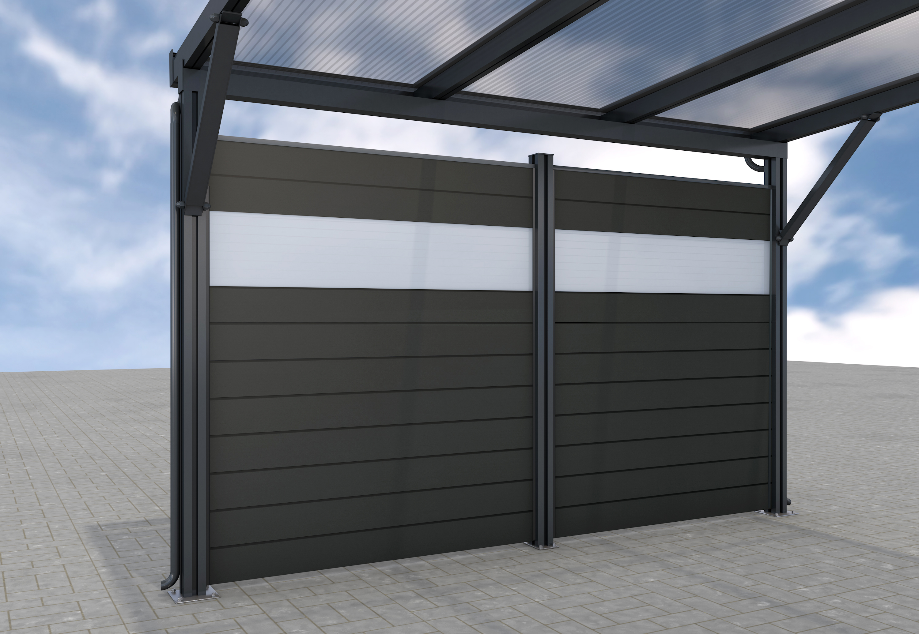 Rückwand für Carport Premium