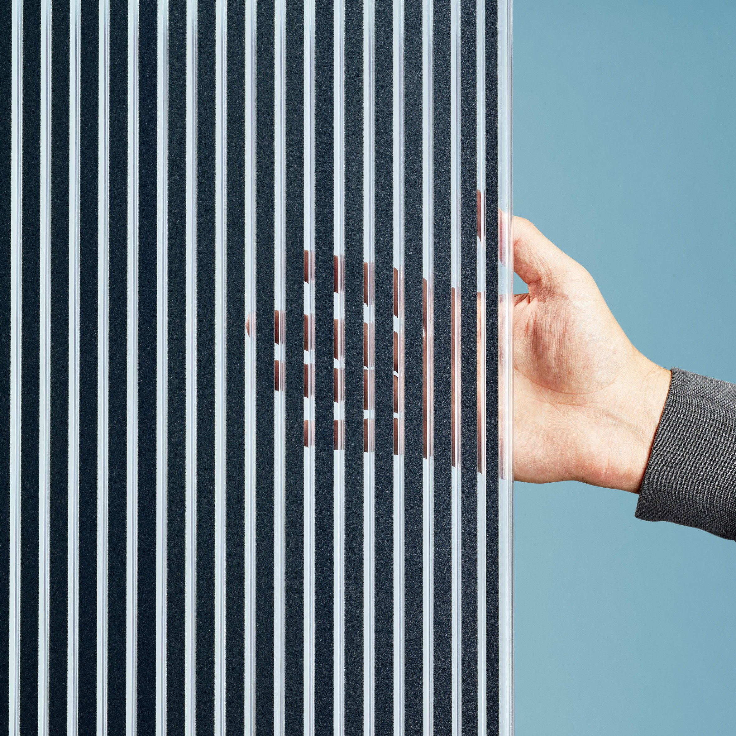 Polycarbonat Stegplatten 16 mm anthrazit gestreift