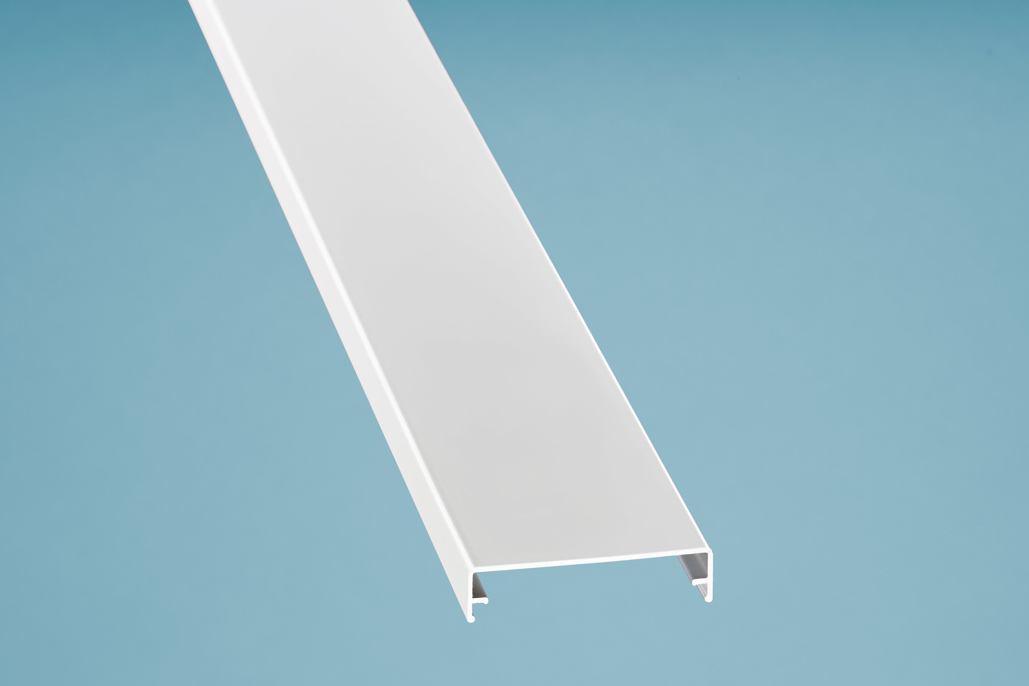 Alu-Zierklemmdeckel weiß lackiert