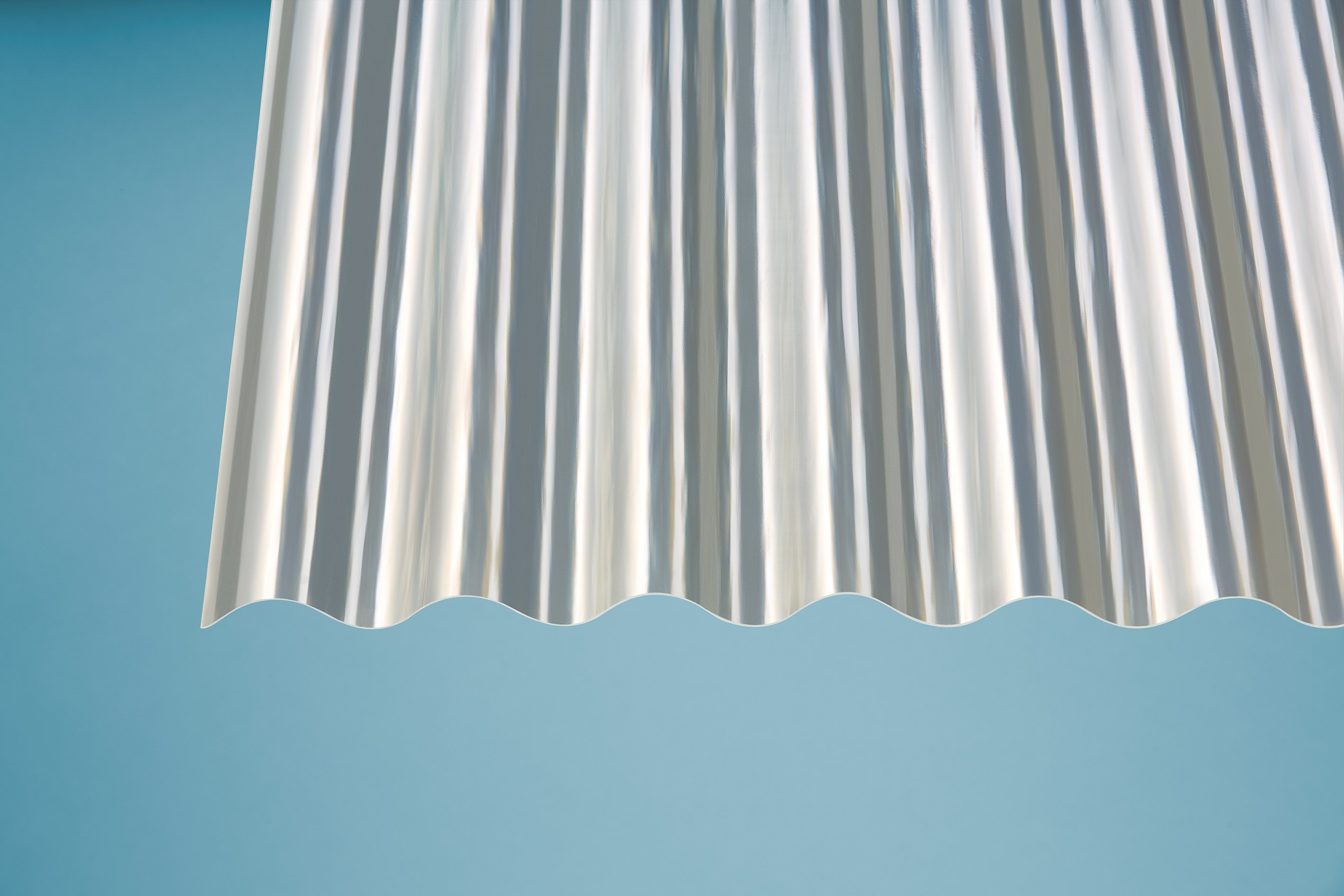 Polyester Lichtwellplatte natur Sinus 76/18