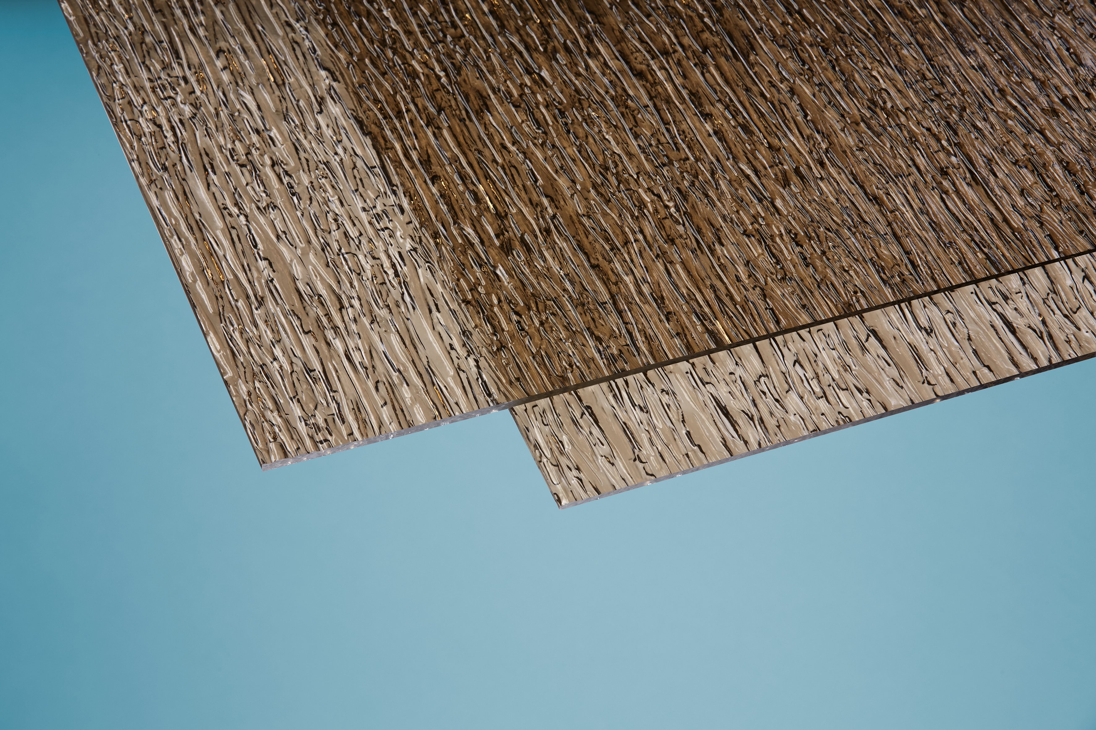 Acrylglas Rinde grob bronce