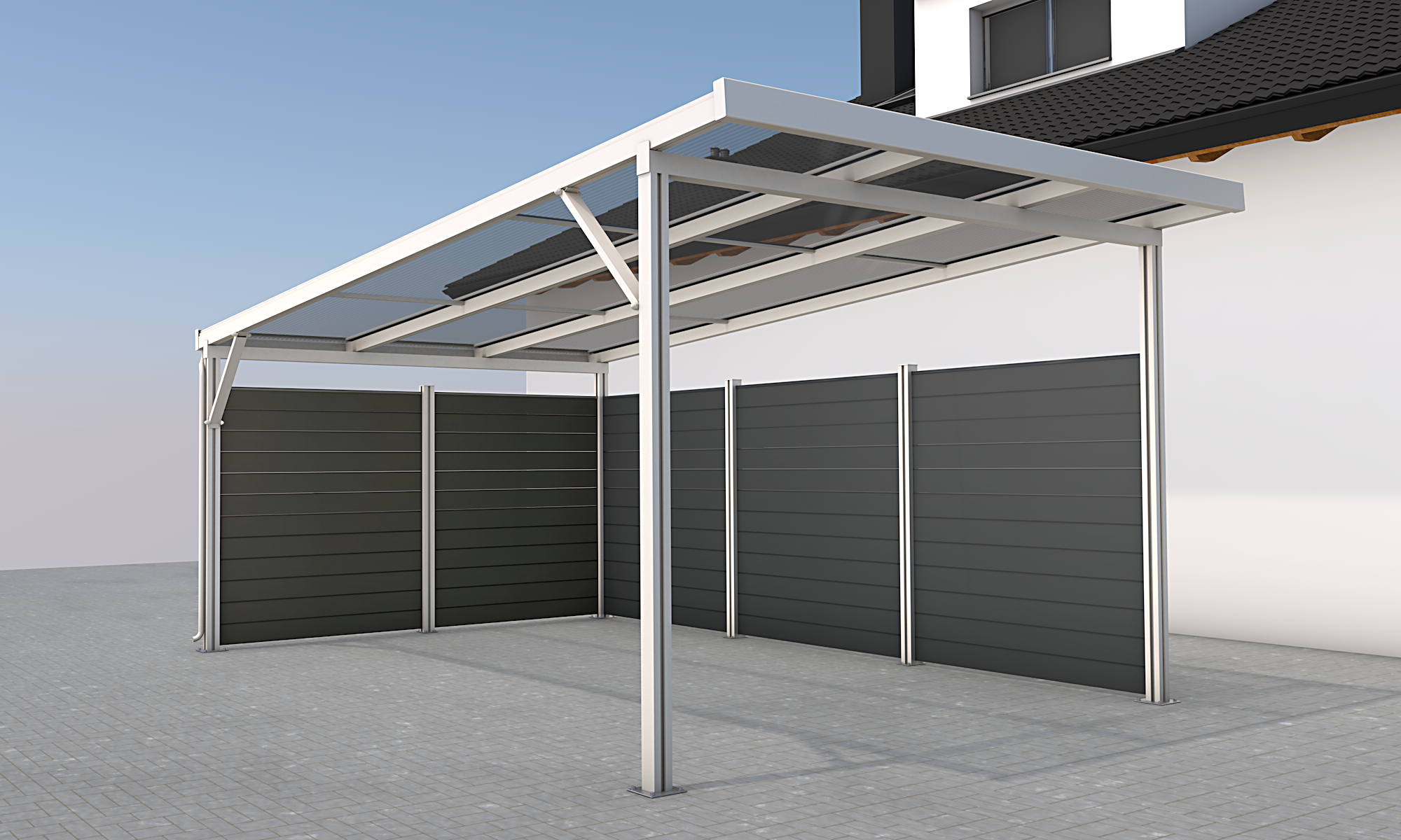 Rückwand für Carport Premium