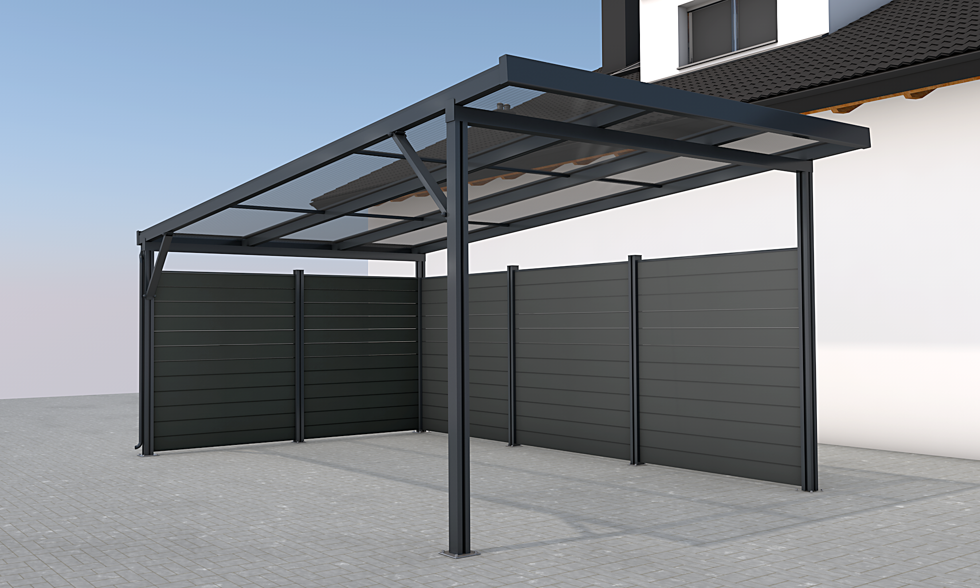 Rückwand für Carport Premium