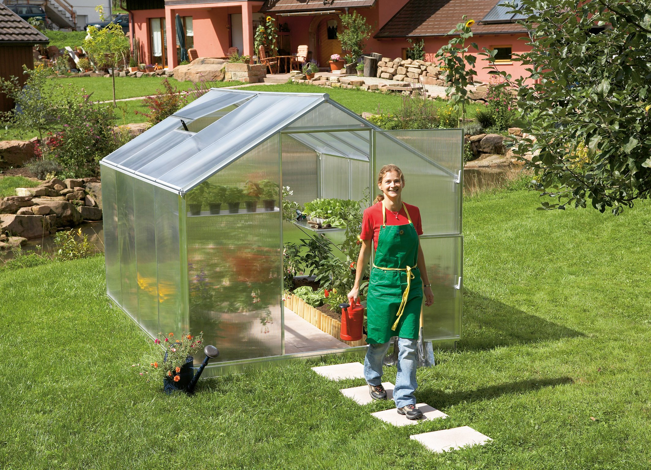 Gutta Aluminium Gewächshaus 6,81 m² Typ F4