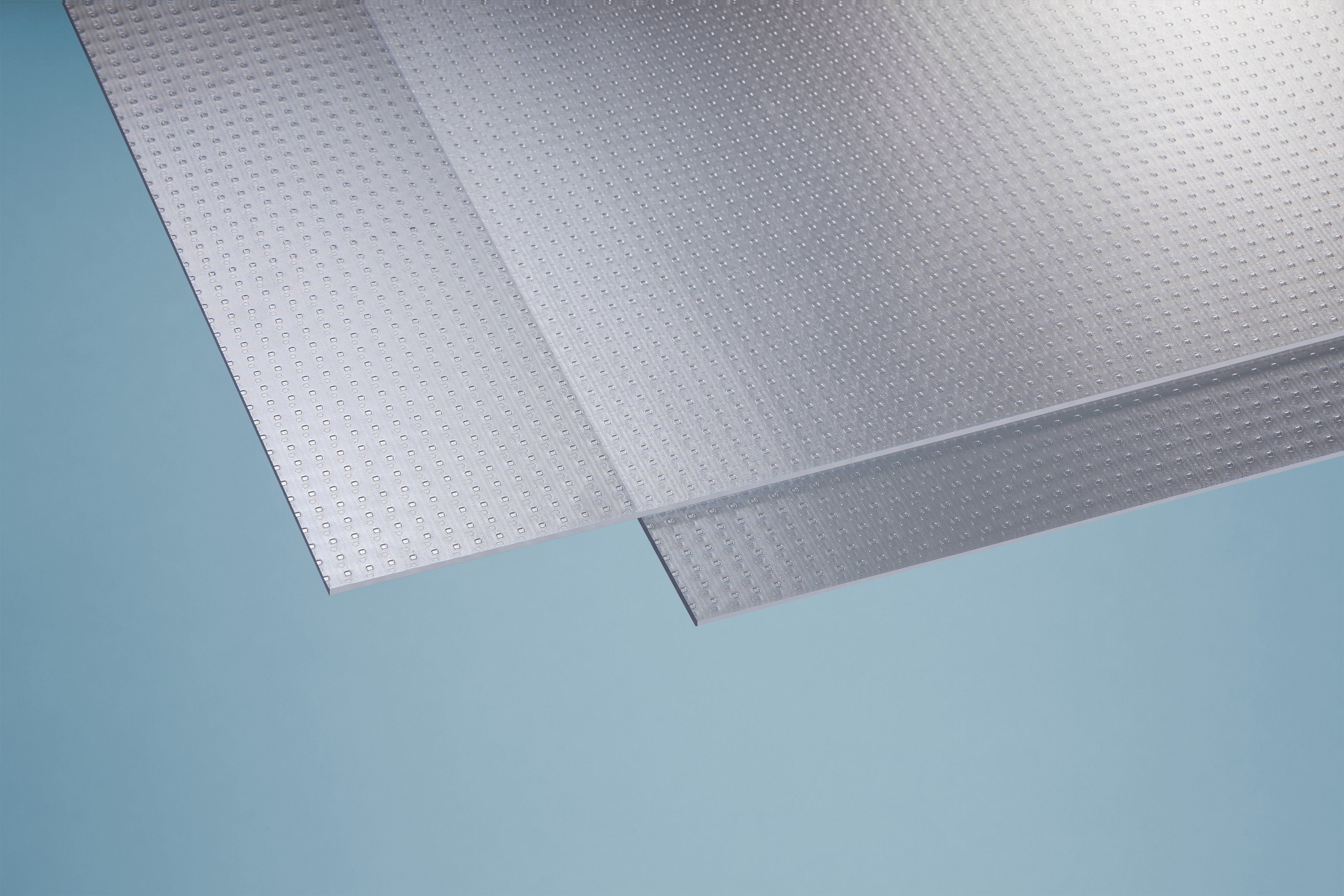 Polystyrolplatte eben Caree, klar