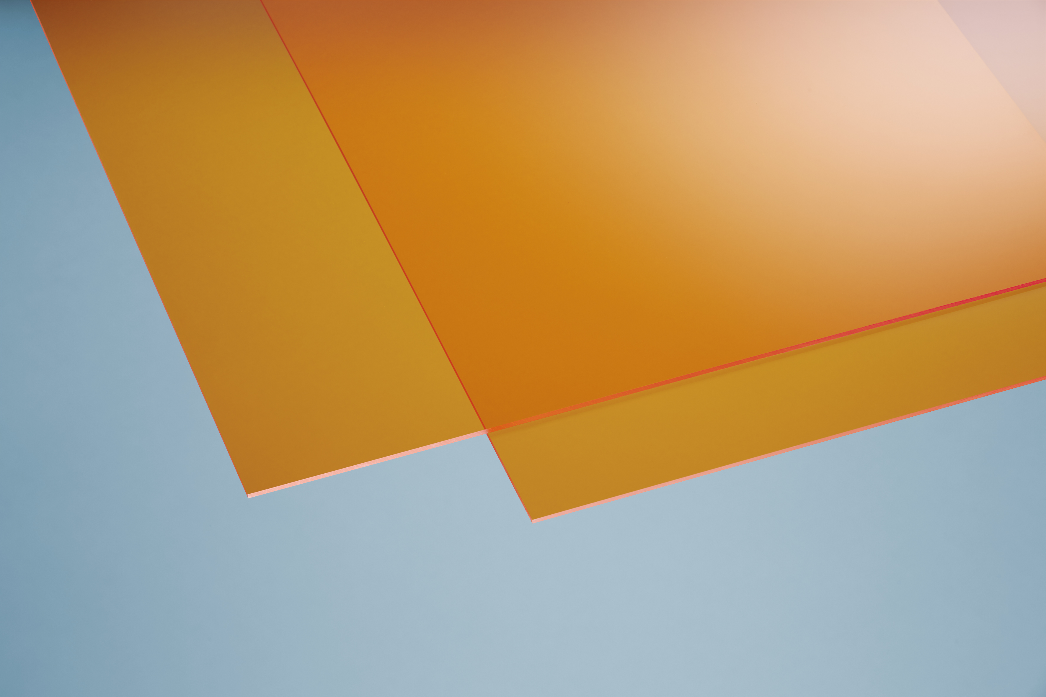 Acrylglas eben glatt orange 3 mm