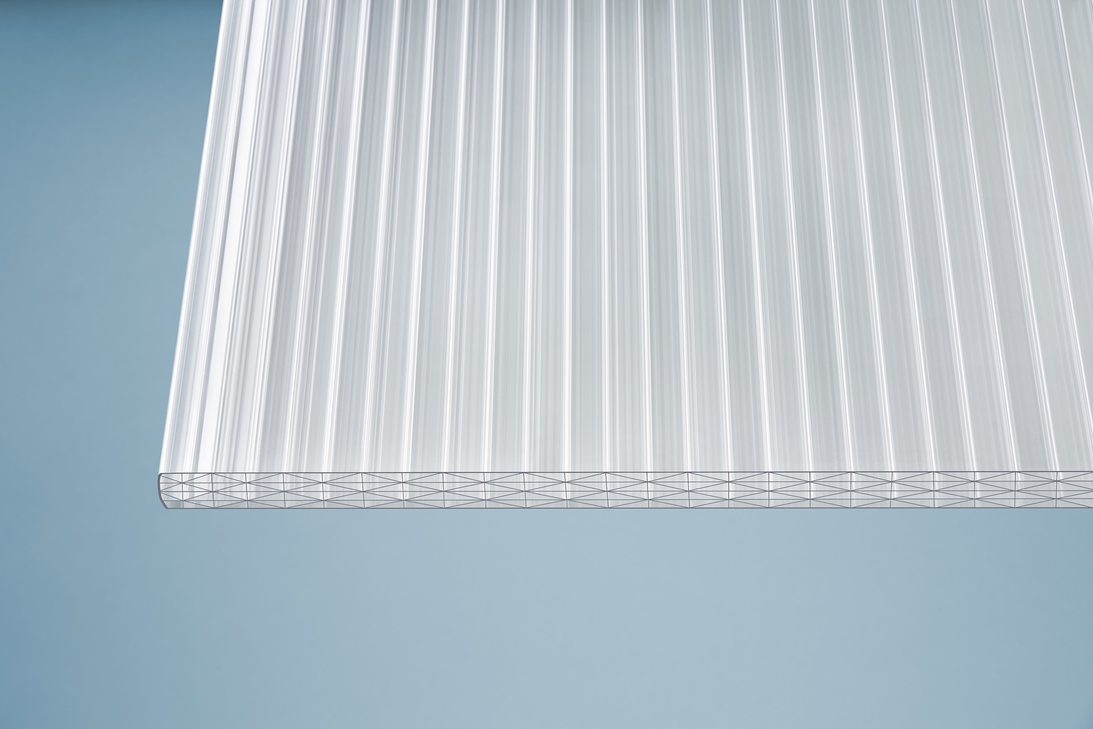 Polycarbonat Stegplatten 25 mm sun stop opal-weiß