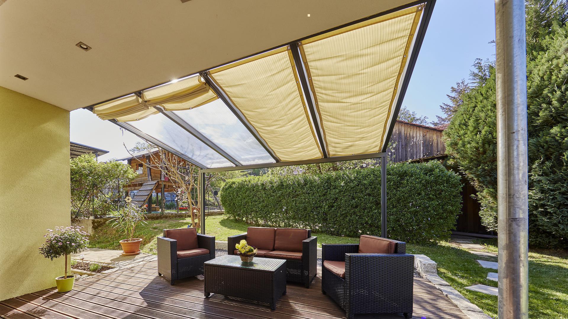 Gutta Seilspannmarkise für Terrassendach Premium und Pro