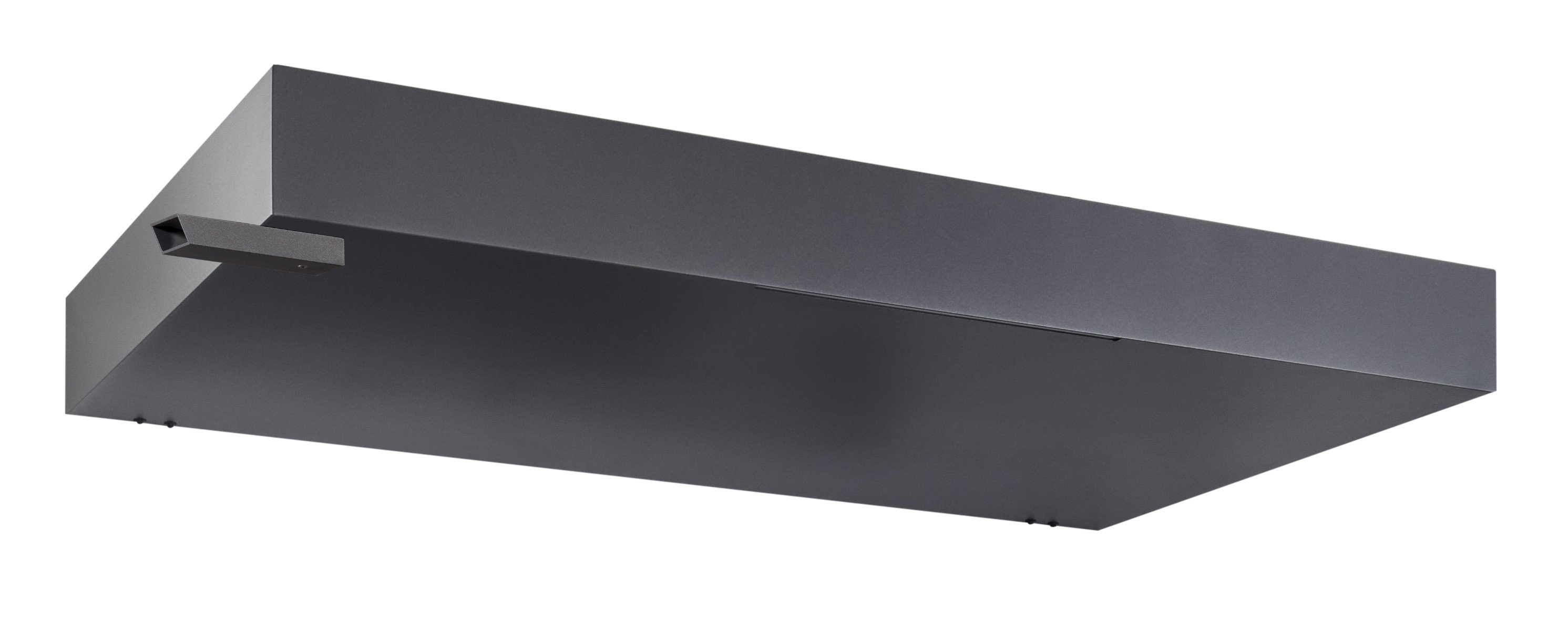 Rechteckvordach BS Plus 200 mit Wasserspeier links anthrazit - mit LED-Streifen